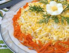 Салат с корейской морковью — пикантность и очарование вкуса